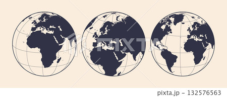 Globe, map, Europe Asia Africa. Earth globe with continents, Europe, Asia, Africa globe set. Map of Europe Asia Africa, EU globe sign, symbol, circle. Vector Illustration Globe, map, Europe Asia Africa. Earth globe with continents, Europe, Asia, Africa globe set. Map of Europe Asia Africa, EU globe sign, symbol, circle. Vector Illustration 132576563