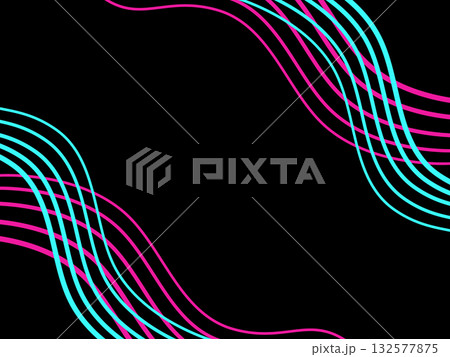 サイバーパンクなラインの抽象背景 132577875