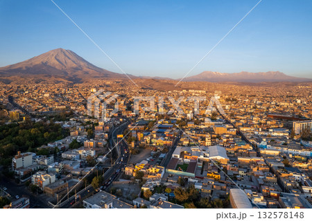 Aerial view of the city of Arequipa Aerial view of the city of Arequipa 132578148