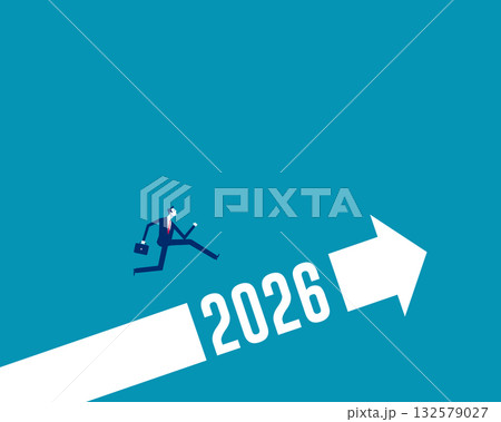 2026. Businessman with overcome business difficulties 2026. Businessman with overcome business difficulties 132579027