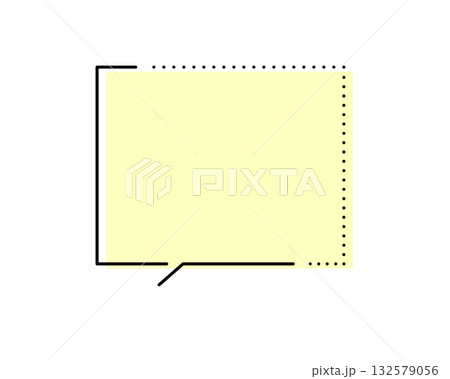 シンプルでおしゃれな破線吹き出し シンプルでおしゃれな破線吹き出し 132579056