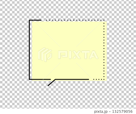 シンプルでおしゃれな破線吹き出し シンプルでおしゃれな破線吹き出し 132579056