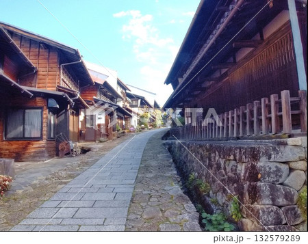 中山道馬籠宿の風景 132579289