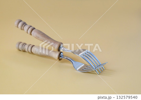 Two connected forks, Concept of creativity and playfulness, Two connected forks, Concept of creativity and playfulness, 132579540