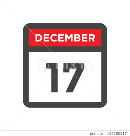 December 17 calendar icon with day of month 132580917