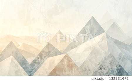 ＜イラスト＞背景素材・幾何学模様の抽象背景・ブルー系 132581471