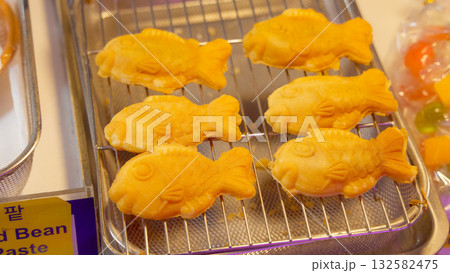 Bungeoppang Korean street food fish shaped pastries Bungeoppang Korean street food fish shaped pastries 132582475