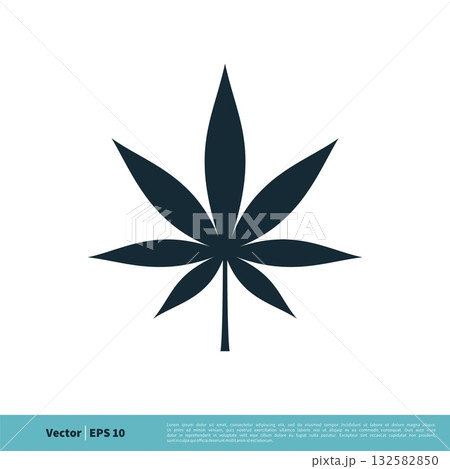 Hemp / Marijuana Leaf Icon Vector Logo Template Illustration Design. Vector EPS 10. 132582850