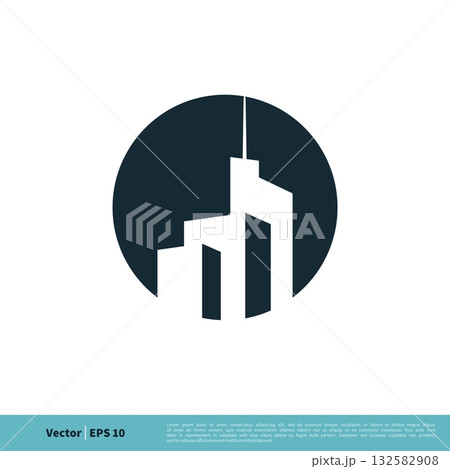 Tower Building, Town Icon Vector Logo Template Illustration Design. Vector EPS 10. Tower Building, Town Icon Vector Logo Template Illustration Design. Vector EPS 10. 132582908