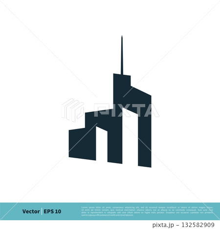 Tower Building, Town Icon Vector Logo Template Illustration Design. Vector EPS 10. Tower Building, Town Icon Vector Logo Template Illustration Design. Vector EPS 10. 132582909
