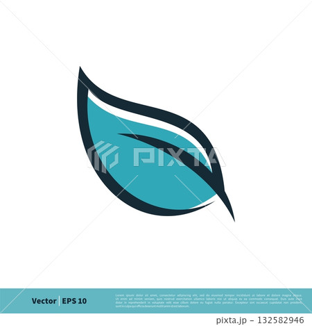Line Art Leaf Icon Vector Logo Template Illustration Design. Vector EPS 10. Line Art Leaf Icon Vector Logo Template Illustration Design. Vector EPS 10. 132582946