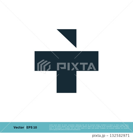 Cross / Plus Icon Vector Logo Template Illustration Design. Vector EPS 10. 132582971