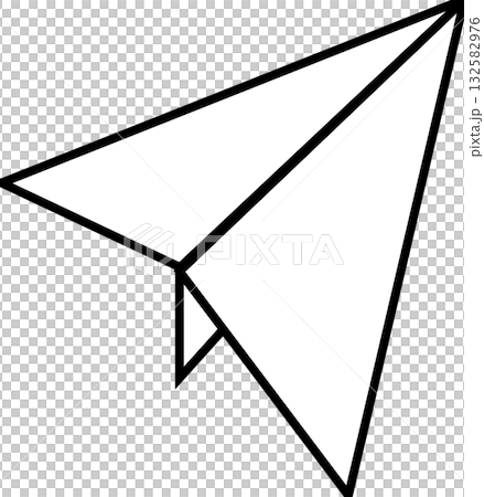 用於發送、訊息傳遞和通訊的簡單紙飛機向量圖示 | 電子郵件、應用程式使用者介面、商業 132582976