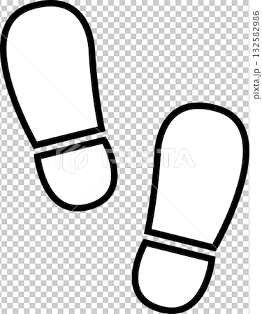 Silhouette-style footprint icon material inspired by the traces of shoe soles | Vector illustration that can be used for hiking and maps Silhouette-style footprint icon material inspired by the traces of shoe soles | Vector illustration that can be used for hiking and maps 132582986
