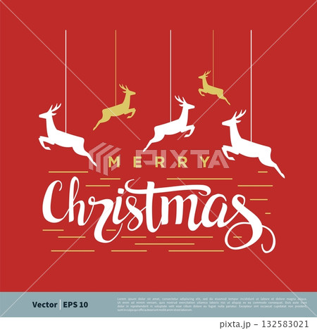 Merry Christmas Greeting Card / Poster Vector Template Illustration Design. Vector EPS 10. Merry Christmas Greeting Card / Poster Vector Template Illustration Design. Vector EPS 10. 132583021