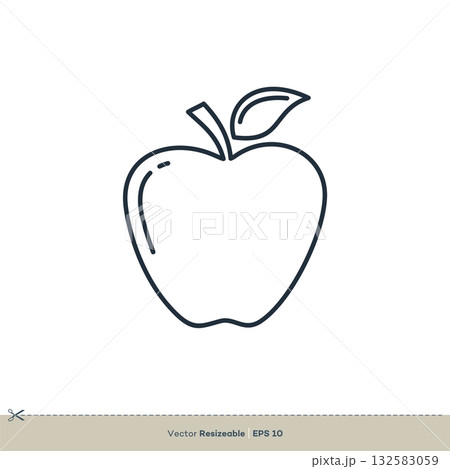 Apple Icon Vector Logo Template Illustration Design. Vector EPS 10. 132583059