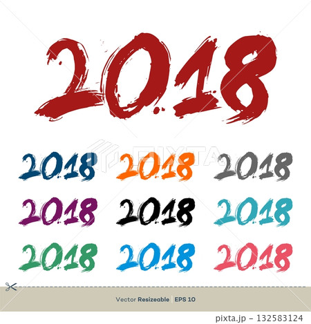 New Year 2018 Eve Party Vector Template Illustration Design. Vector EPS 10. New Year 2018 Eve Party Vector Template Illustration Design. Vector EPS 10. 132583124