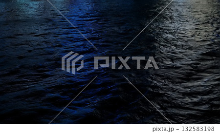 Water ripples reflecting city lights in Busan canal Water ripples reflecting city lights in Busan canal 132583198
