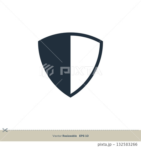 Simple Shield Icon Vector Logo Template Illustration Design. Vector EPS 10. 132583266
