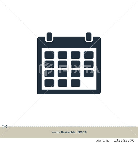 Calendar Icon Vector Logo Template Illustration Design. Vector EPS 10. 132583370