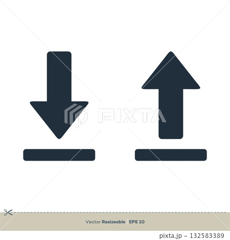 Arrow Download and Upload Icon Vector Logo Template Illustration Design. Vector EPS 10. Arrow Download and Upload Icon Vector Logo Template Illustration Design. Vector EPS 10. 132583389