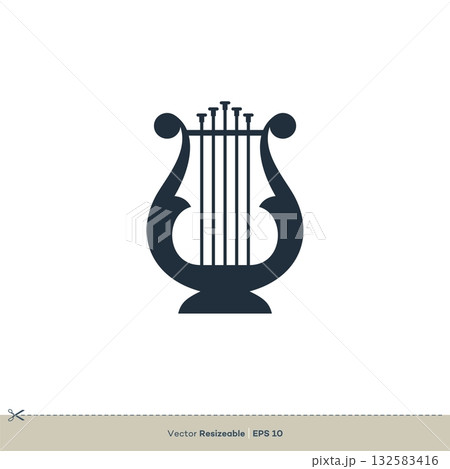 Harp Icon Vector Logo Template Illustration Design. Vector EPS 10. Harp Icon Vector Logo Template Illustration Design. Vector EPS 10. 132583416