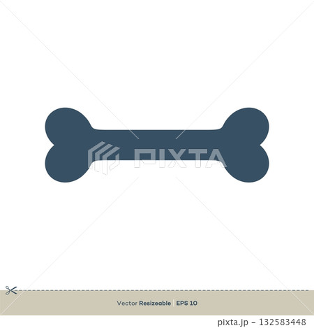 Bone Dog Food Icon Logo Template Illustration Design. Vector EPS 10. 132583448