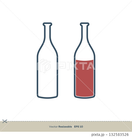 Bottle Icon Vector Logo Template Illustration Design. Vector EPS 10. Bottle Icon Vector Logo Template Illustration Design. Vector EPS 10. 132583526