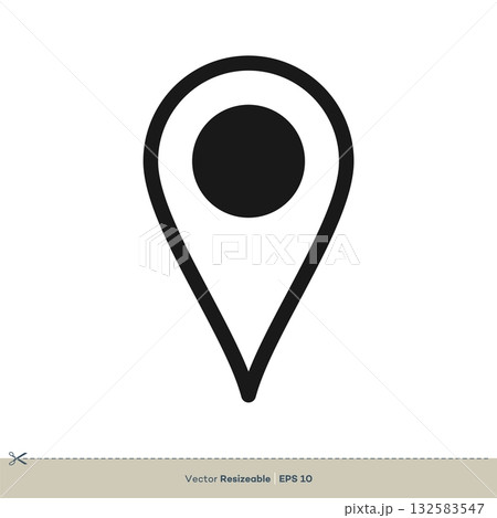 Point Map Icon Vector Logo Template Illustration Design. Vector EPS 10. 132583547
