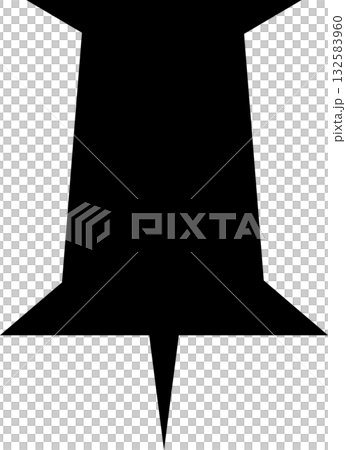 A vector illustration of a simple and cute black pin mark that can be used for maps and guide signs 132583960