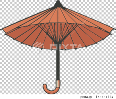 isolated umbrella on white background 132584113