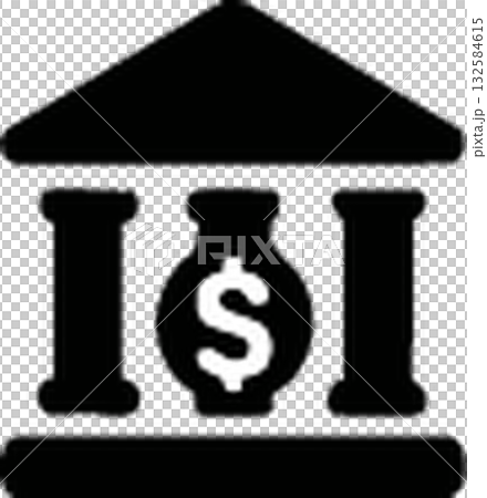 black leather case for briefcase icon 132584615