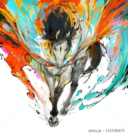 中国画風十二支　午 132586875