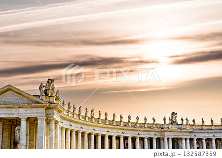 Bernini's columns in St. Peter's Square, The Vatican, Rome Bernini's columns in St. Peter's Square, The Vatican, Rome 132587359