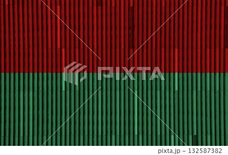 The official flag of La Paz, the capital of Bolivia, on a striped texture. Conceptual collage The official flag of La Paz, the capital of Bolivia, on a striped texture. Conceptual collage 132587382