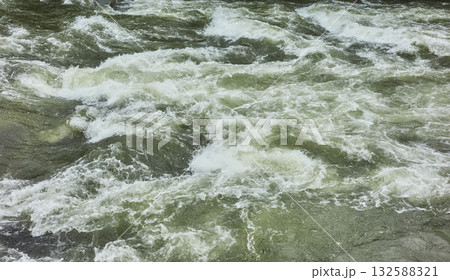 A rushing mountain river in Ecuador, natural background. 132588321