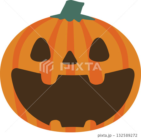ハロウィンの大きいカボチャ ハロウィンの大きいカボチャ 132589272