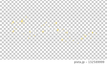 Golden glowing sparkles with bright shimmer and soft twinkling lights forming a magical glitter pattern on transparent background 132589999