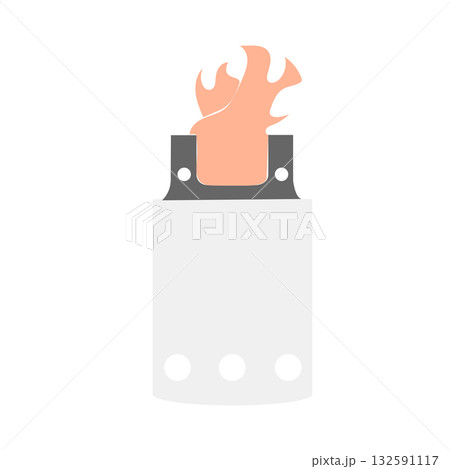 イラスト素材: ソロストーブのベクターイラスト 132591117