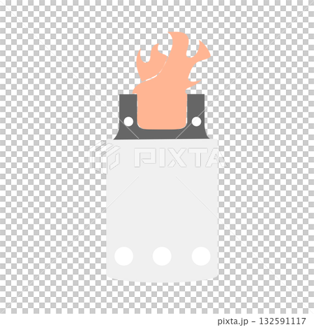 イラスト素材: ソロストーブのベクターイラスト 132591117