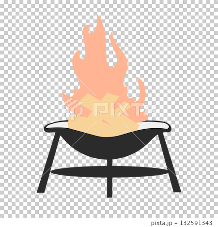 庫存插圖:篝火架的向量圖 庫存插圖:篝火架的向量圖 132591343