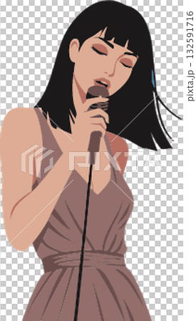 african woman singing on microphone 132591716