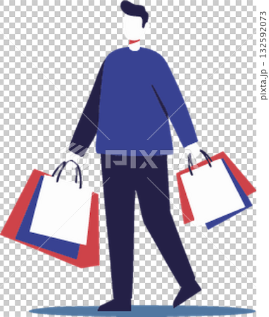 man with shopping bags 132592073