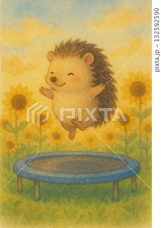 ひまわり 向日葵 ソレイユの丘 132592590