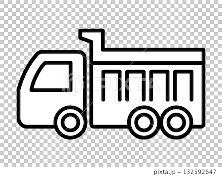 ダンプカー_ミニマル 132592647