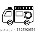 消防車(ポンプ車)_ミニマル 132592654