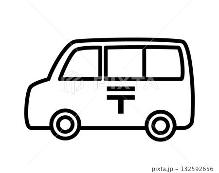 郵便車_ミニマル 郵便車_ミニマル 132592656