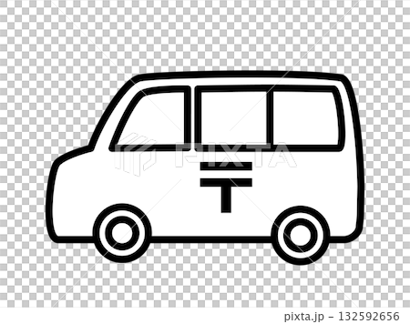 郵便車_ミニマル 郵便車_ミニマル 132592656
