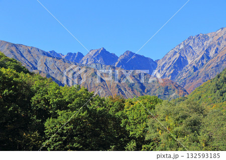 秋の北アルプス不帰ノ嶮 秋の北アルプス不帰ノ嶮 132593185