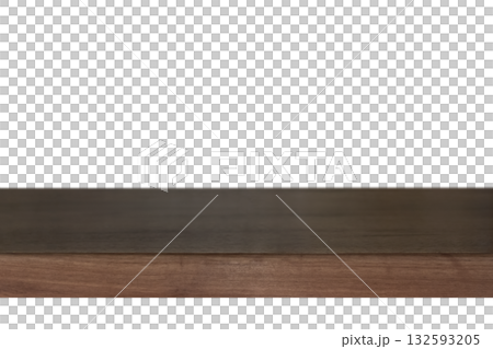 Empty wooden table top isolated on transparent background Empty wooden table top isolated on transparent background 132593205